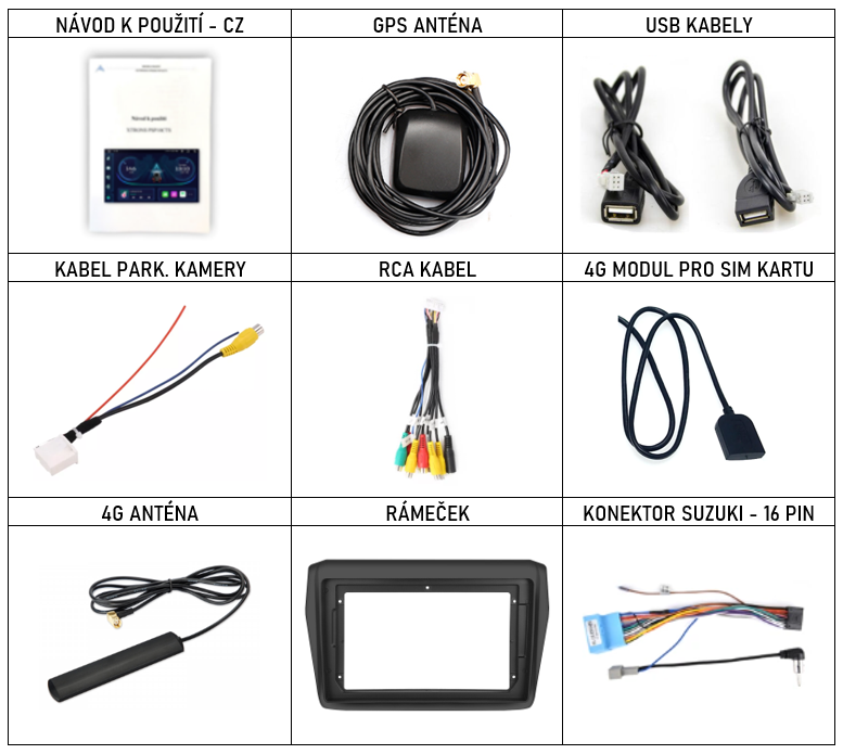 CZ příslušenství pro autorádio Xtrons IAP pro Suzuki Swift s carplay a androidauto - evtech.cz
